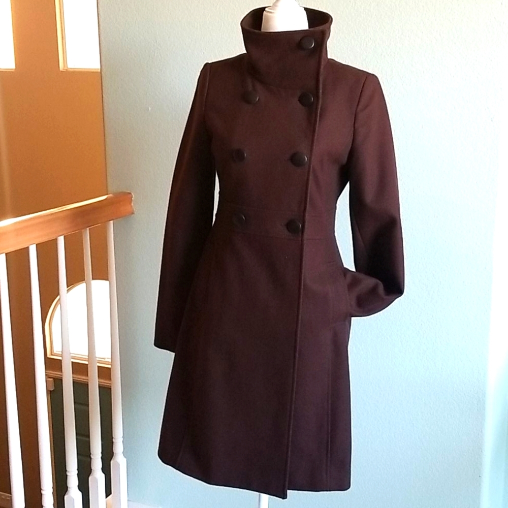 Brown peacoat